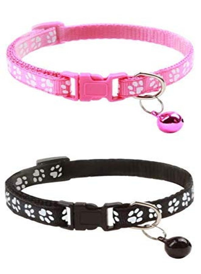 Pet Guard 2PCS Breakaway Bowtie Cat Collar -Cat Collar with Bell Kitten Collars with Bell Charm, Solid & Safe,Mixed Colors - Image 1